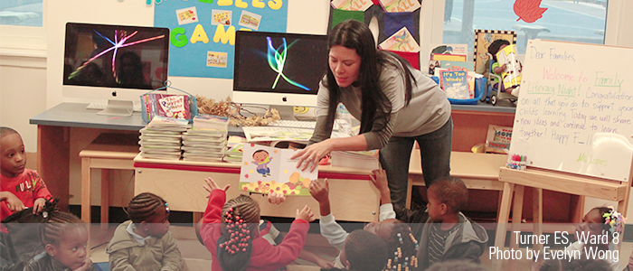 A teacher reads to students