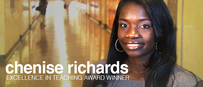 Chenise Richards, Twelfth Grade English Teacher, Coolidge Senior High School 