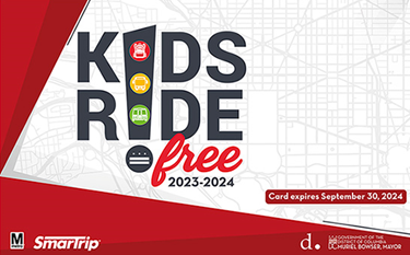 School Year 2023-24 Kids Ride Free Card Design