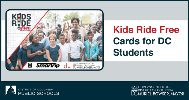 Kids Ride Free Cards for DC Students