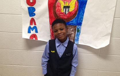 4.  President Barack Obama (Jaden, 1st grade)