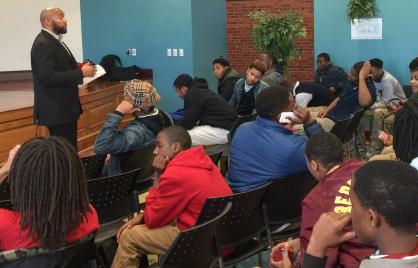 LaVaughn Turner at Eastern High School LaVaughn Turner teaches a classroom full of students at Eastern High School