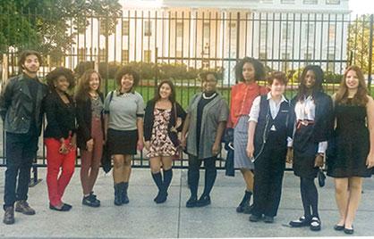 School Without Walls, Duke Ellington School of the Arts, and Roosevelt High School students at the White House