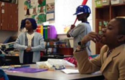 In this picture, Tylear is portraying Harriet Tubman, Joseph is portraying Jackie Robinson, and Isaiah is portraying Sidney Poitier. In this picture, Tylear is portraying Harriet Tubman, Joseph is portraying Jackie Robinson, and Isaiah is portraying Sidney Poitier.