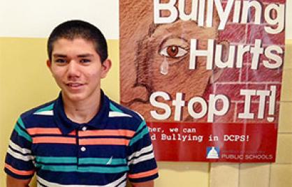 Miguel Gomez, a sixth-grader at Oyster-Adams Bilingual School.