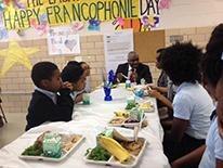 Children celebrating Francophone Day